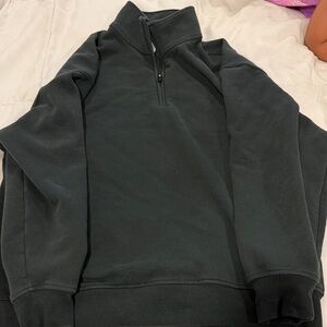 Athleta Forever Fleece Half-Zip Pullover Sweater - Dark green